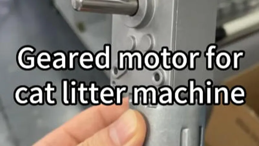 Geared motor for cat litter machine